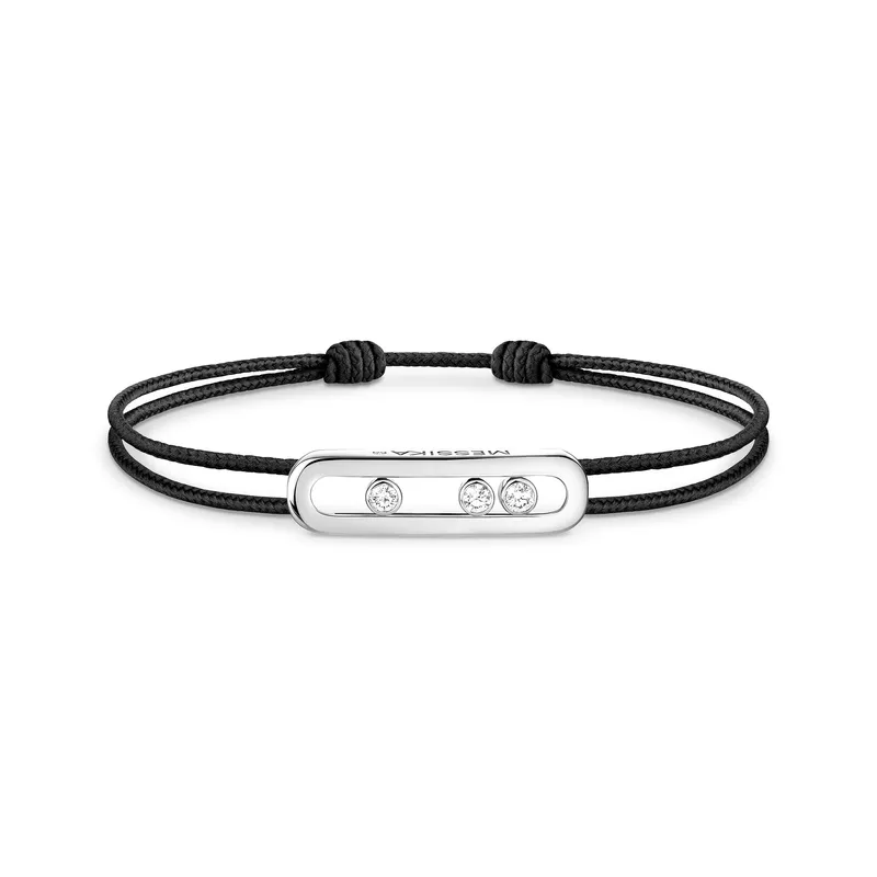 Bracelet Cordon Messika Care(s) Diamant Noir en Or Blanc - MESSIKA