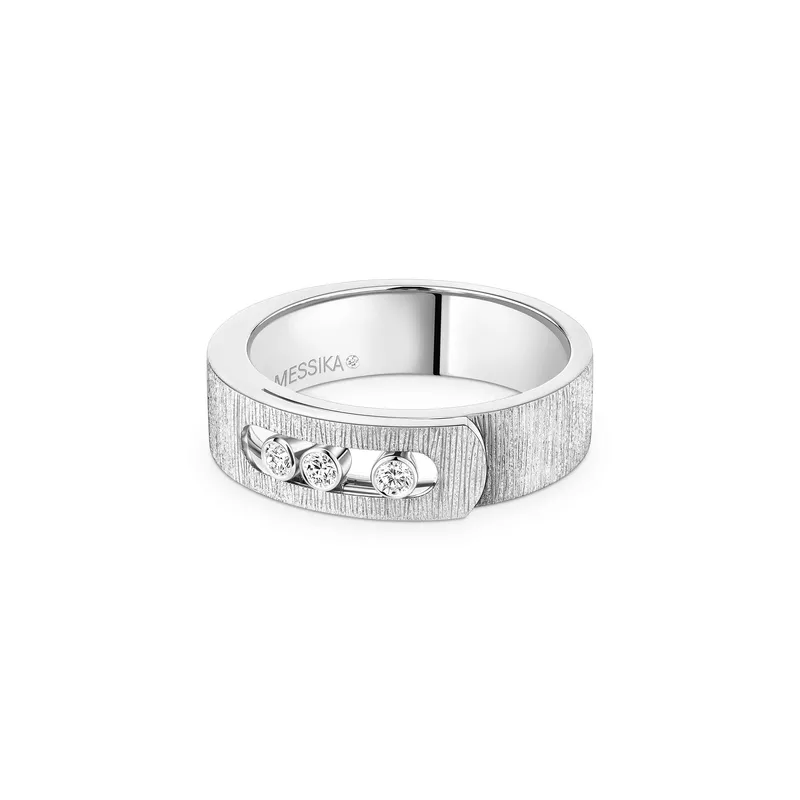 Bague Messika Move Noa Ciselé en Or Blanc - MESSIKA