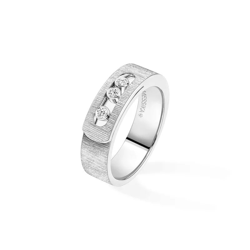 Bague Messika Move Noa Ciselé en Or Blanc - MESSIKA