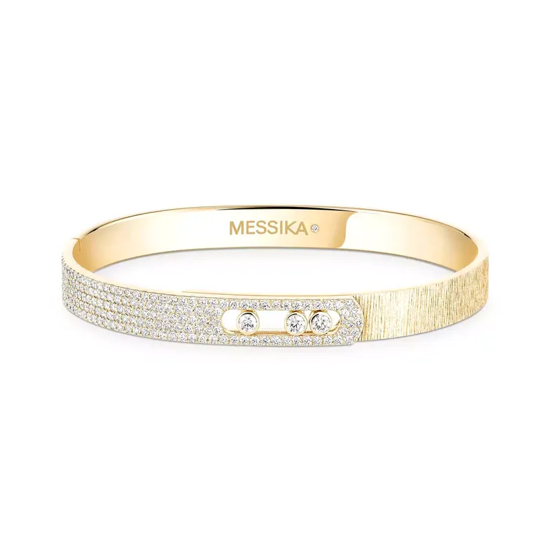 Bracelet Jonc Messika Move Noa Ciselé Semi-Pavé - MESSIKA