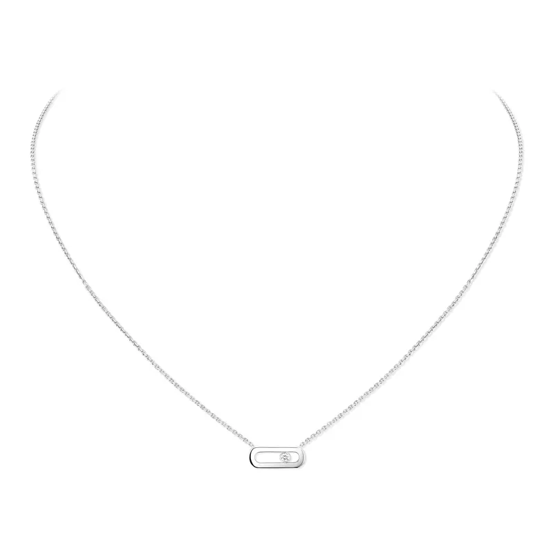 Collier Messika Move Uno, or blanc, diamant - MESSIKA