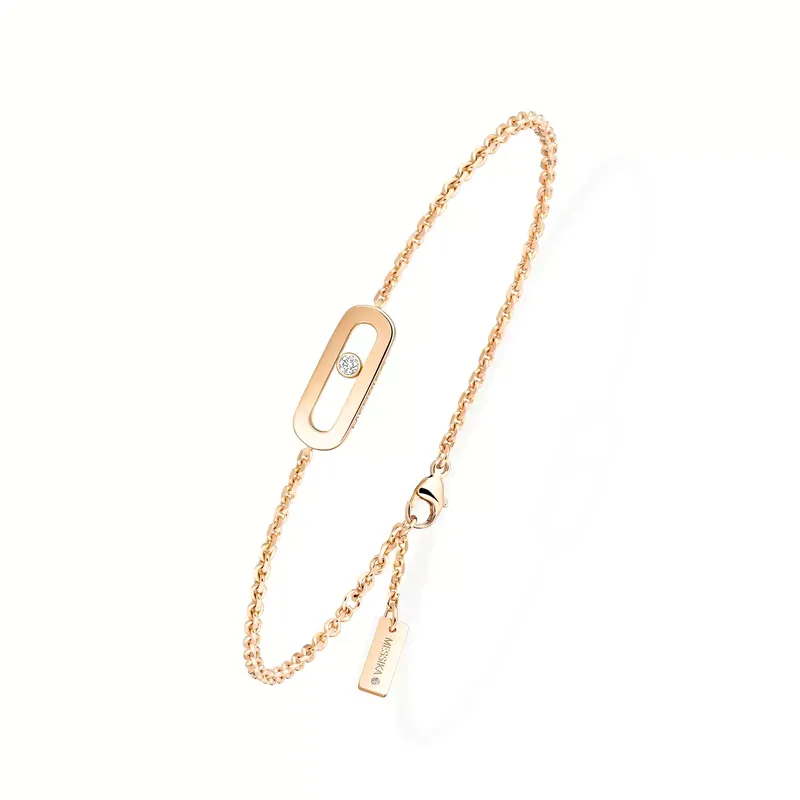 Bracelet Messika Move Uno, or rose, diamant - MESSIKA