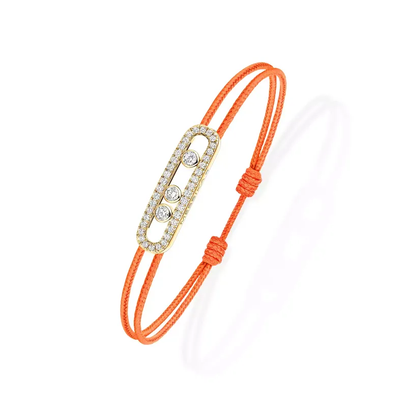 Bracelet Cordon Messika CARE(S) Orange Pavé - MESSIKA