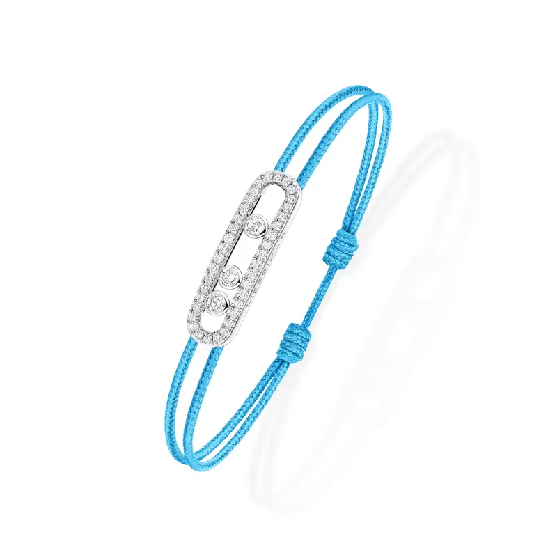 Bracelet Cordon Messika CARE(S) Bleu Pavé - MESSIKA