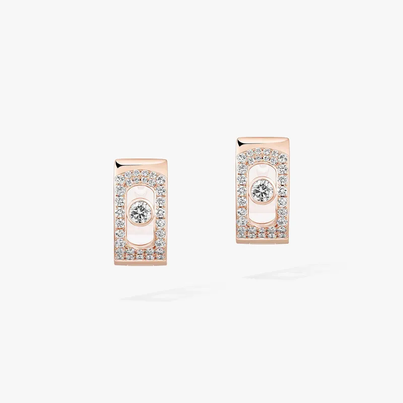 Boucles d'oreilles créoles Messika Move Noa pavées - MESSIKA