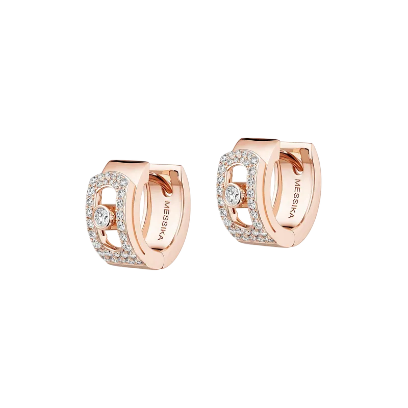 Boucles d'oreilles créoles Messika Move Noa pavées - MESSIKA
