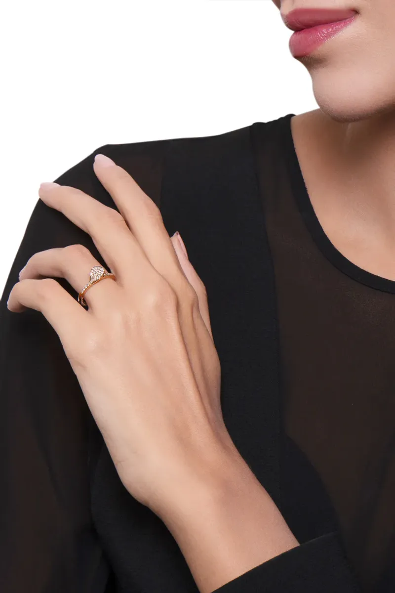 Bague Pasquale Bruni Petit Garden en Or Rose avec Diamants Blancs et Champagne - PASQUALE BRUNI