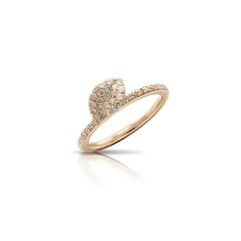 Bague Pasquale Bruni Petit Garden en Or Rose avec Diamants Blancs et Champagne - PASQUALE BRUNI