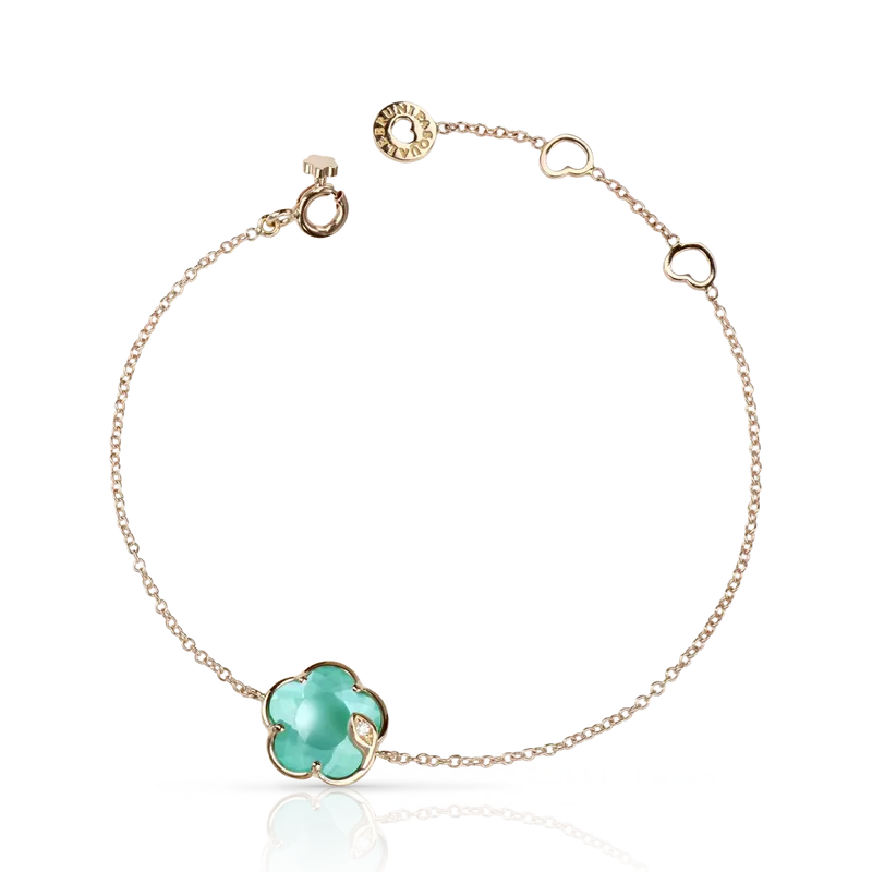Bracelet Pasquale Bruni Petit Joli, Or Rose, Agate Verte, Diamants - PASQUALE BRUNI