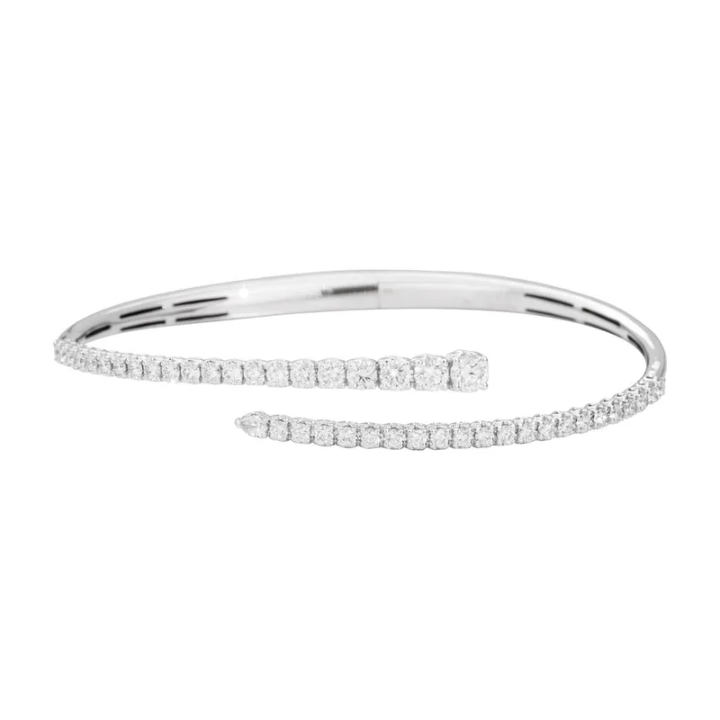 Bracelet Recarlo Anniversary Ligne Contrarié en or blanc et diamants - RECARLO