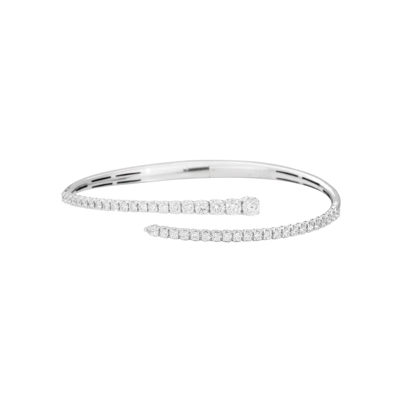 Bracelet Recarlo Anniversary Ligne Contrarié en or blanc et diamants - RECARLO
