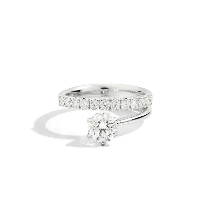 Bague Solitaire Recarlo Anniversary en or blanc et diamants - RECARLO