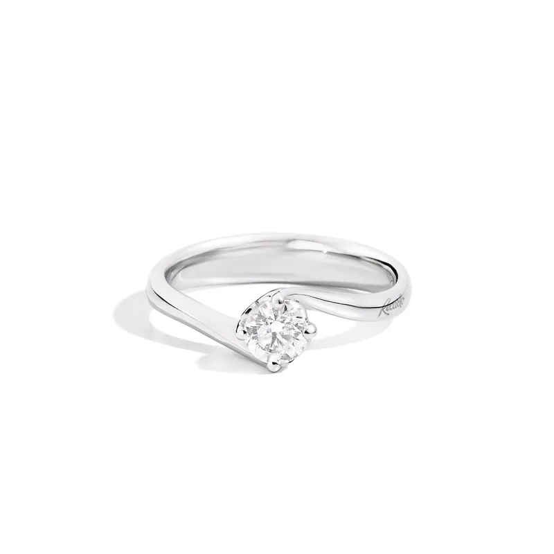 Bague Solitaire Recarlo Anniversary en or blanc et diamant - RECARLO