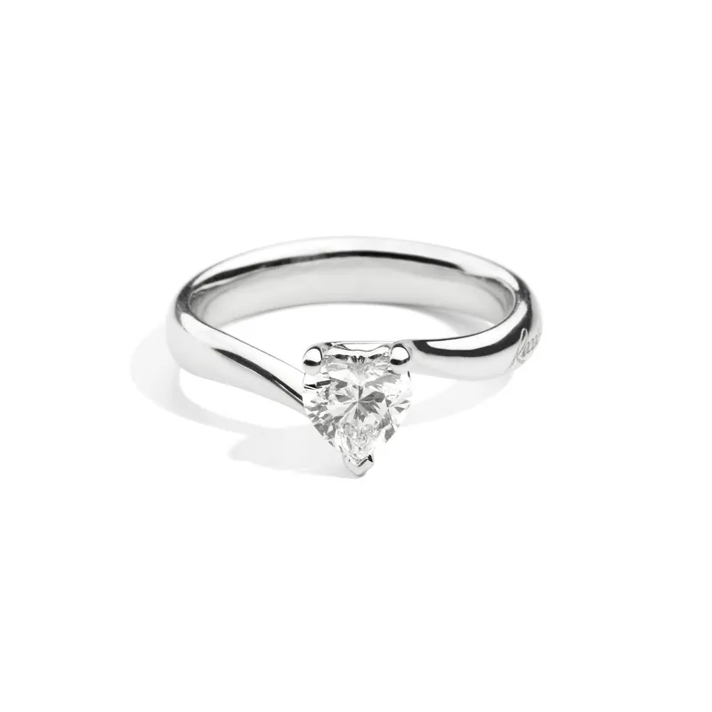 Bague Solitaire Recarlo Anniversary Love Valentin en or blanc et diamant - RECARLO