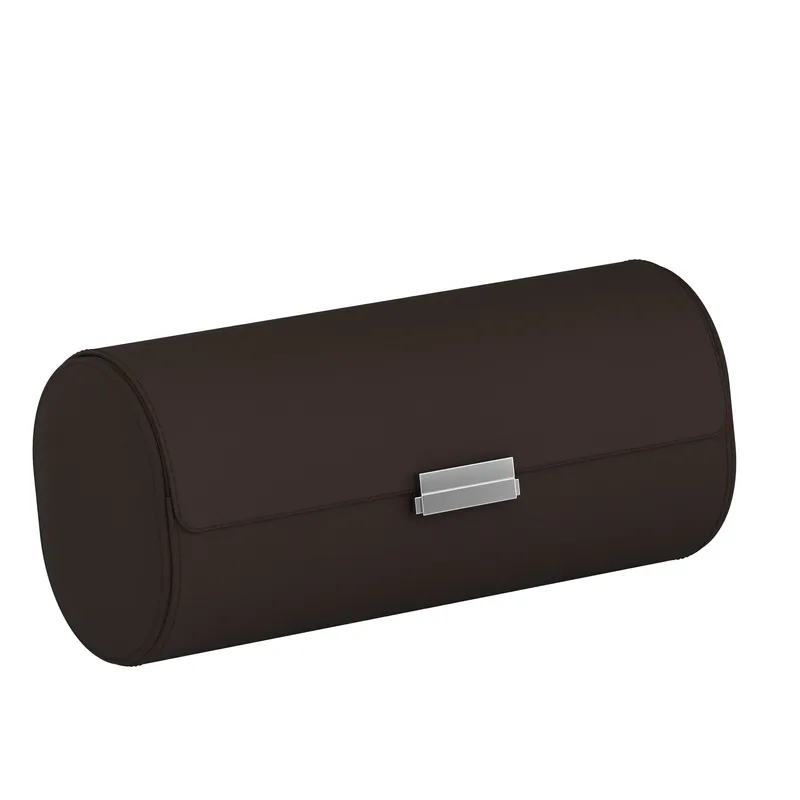 Etui pour montres POCHETTE 4 en cuir marron chocolat - SCATOLA DEL TEMPO