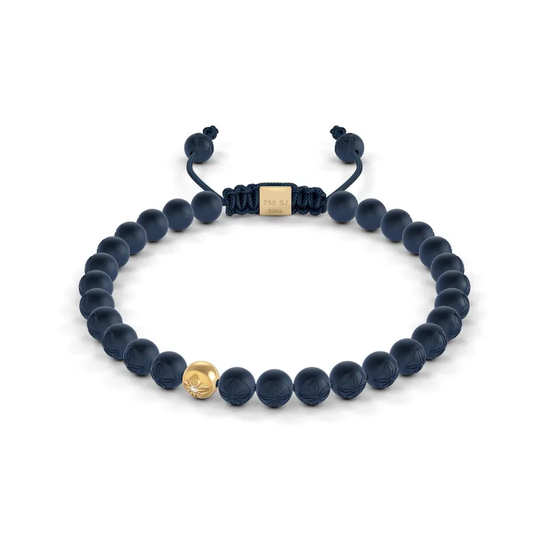 Bracelet BEADED NON-BRAIDED 6mm cordon bleu XL - SHAMBALLA JEWELS