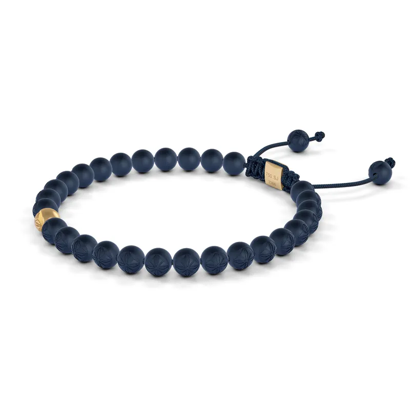 Bracelet BEADED NON-BRAIDED 6mm cordon bleu XL - SHAMBALLA JEWELS