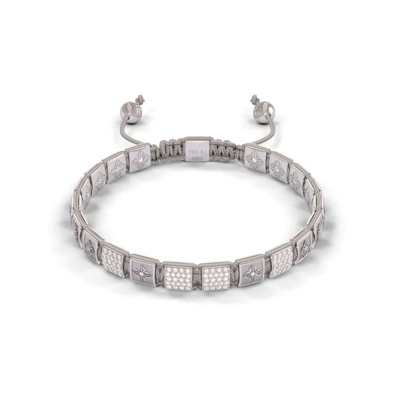 Bracelet LOCK 6mm cordon argenté M - SHAMBALLA JEWELS