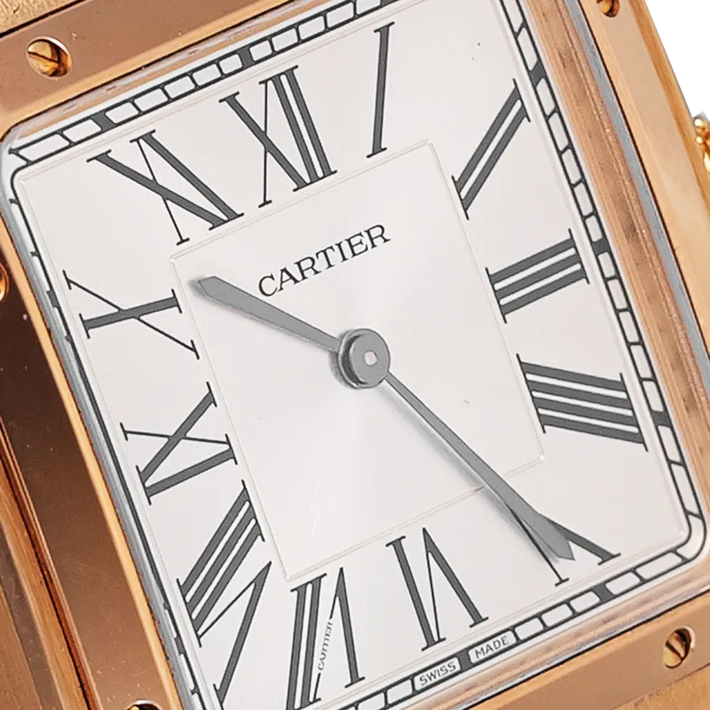 Santos Dumont en or rose, bracelet cuir BA or rose — WGSA0032 - vue 3