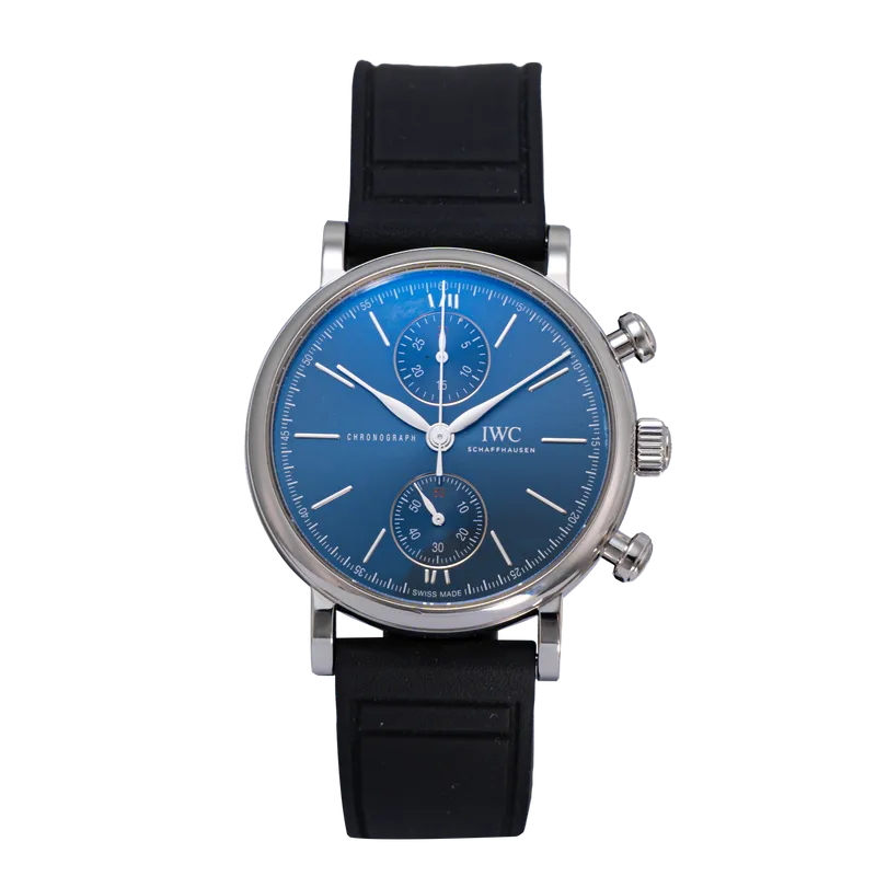 Portofino Chronograph Edition Laureus en acier, bracelet caoutchouc BA acier