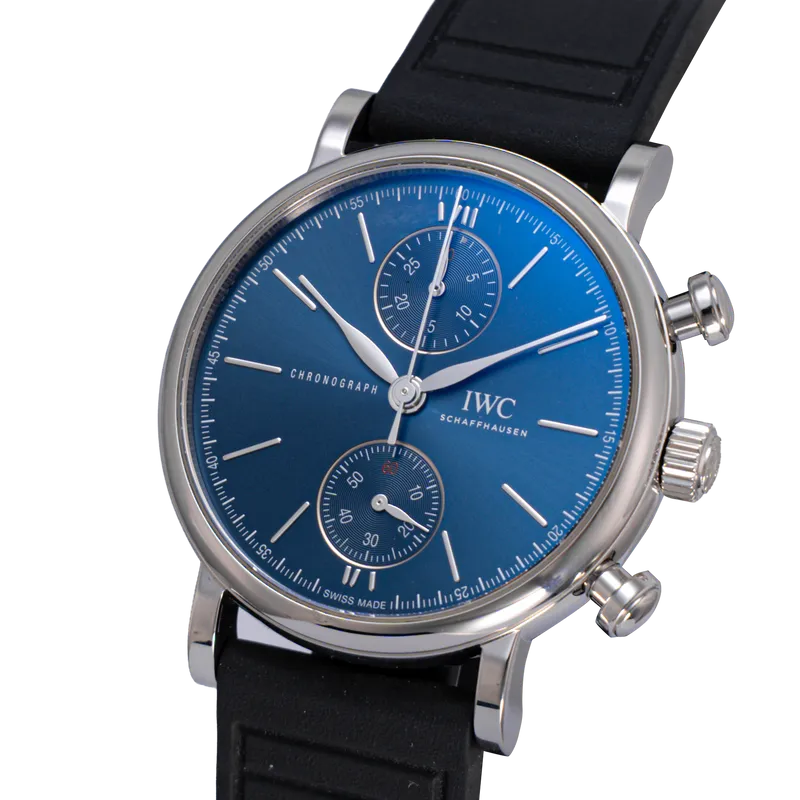 Portofino Chronograph Edition Laureus en acier, bracelet caoutchouc BA acier – vue 2
