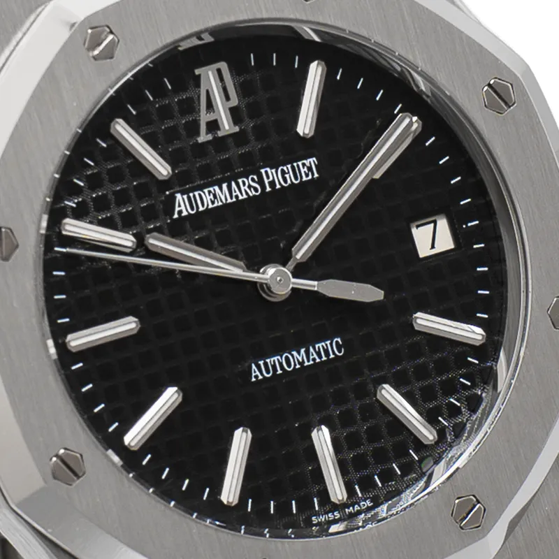 Royal Oak 39mm en acier, cadran Grande Tapisserie noir, bracelet en acier — 15300ST.OO.1220ST.03 - vue 3