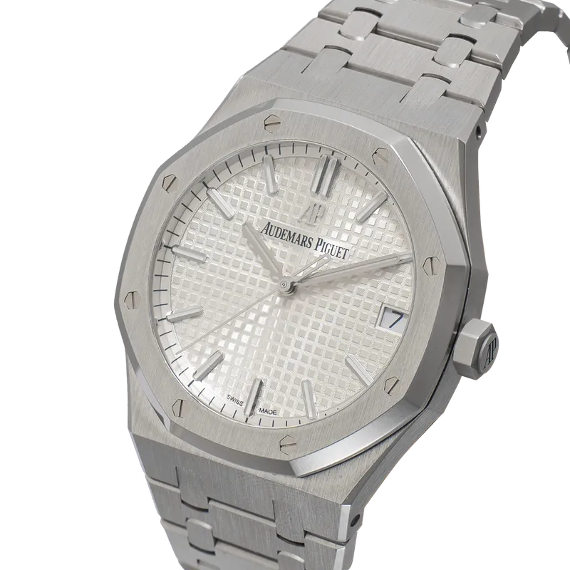 Royal Oak Automatic 41mm en acier, cadran blanc Grande Tapisserie, bracelet acier – vue 2