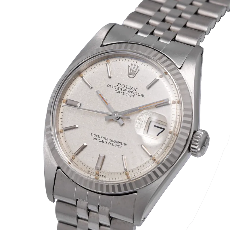 Datejust 36mm en acier, cadran lin Silver, lunette cannelée, bracelet jubilé acier  – vue 2
