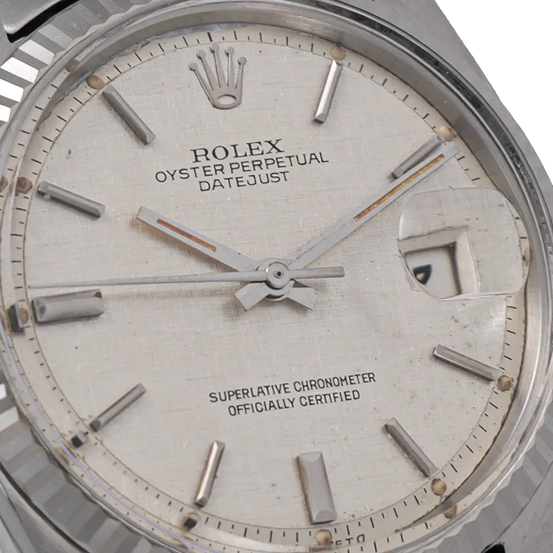 Datejust 36mm en acier, cadran lin Silver, lunette cannelée, bracelet jubilé acier  — 1601 - vue 3