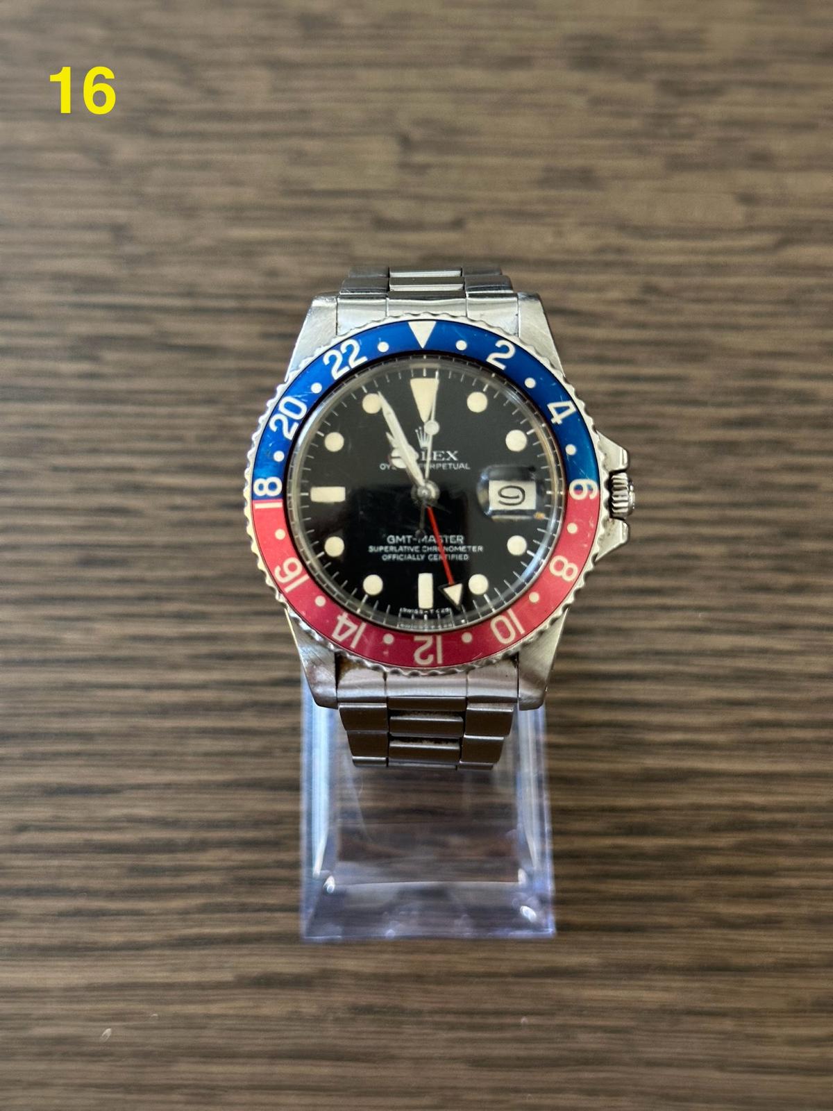 GMT-Master Pepsi 40mm en acier, cadran noir, lunette bleu/rouge, bracelet Oyster acier — 1675 - vue 4