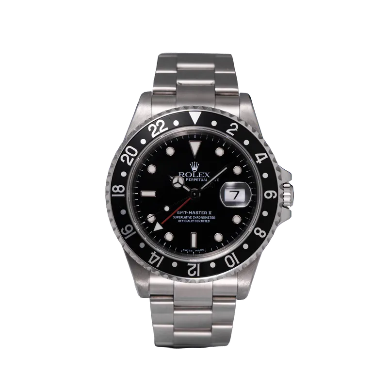 GMT-Master II 40mm en acier, lunette noire, bracelet oyster acier