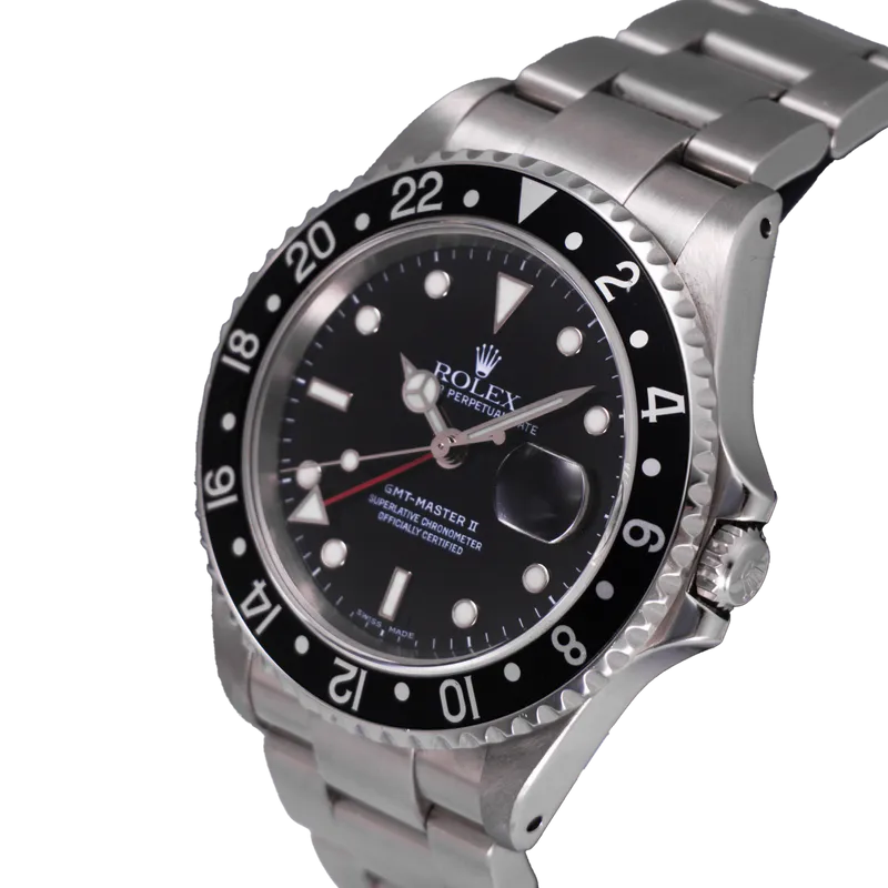GMT-Master II 40mm en acier, lunette noire, bracelet oyster acier – vue 2