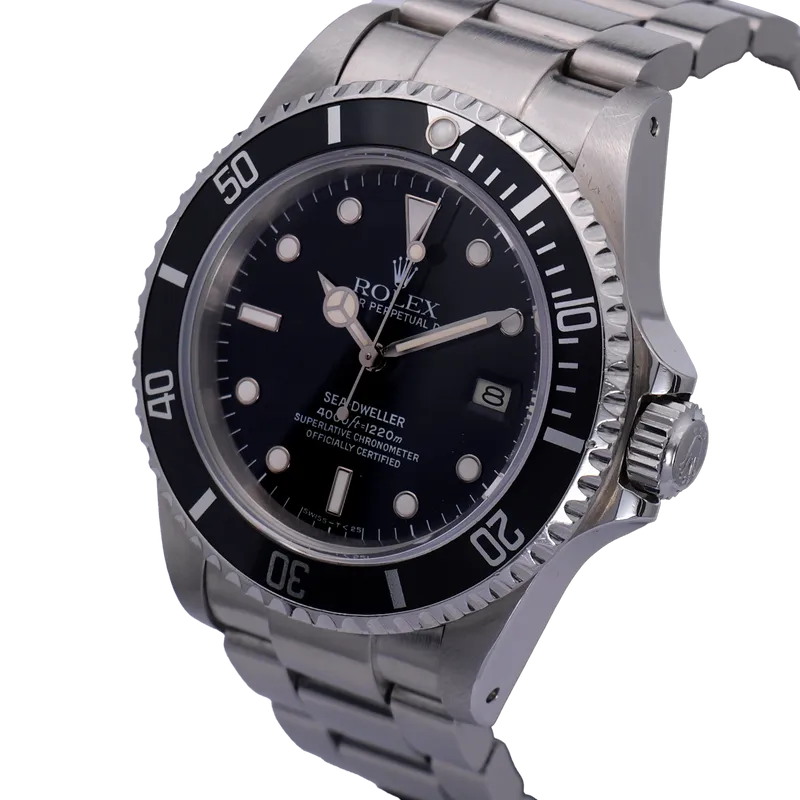 Sea-Dweller 40mm en acier, cadran noir, lunette noir, bracelet oyster acier – vue 2