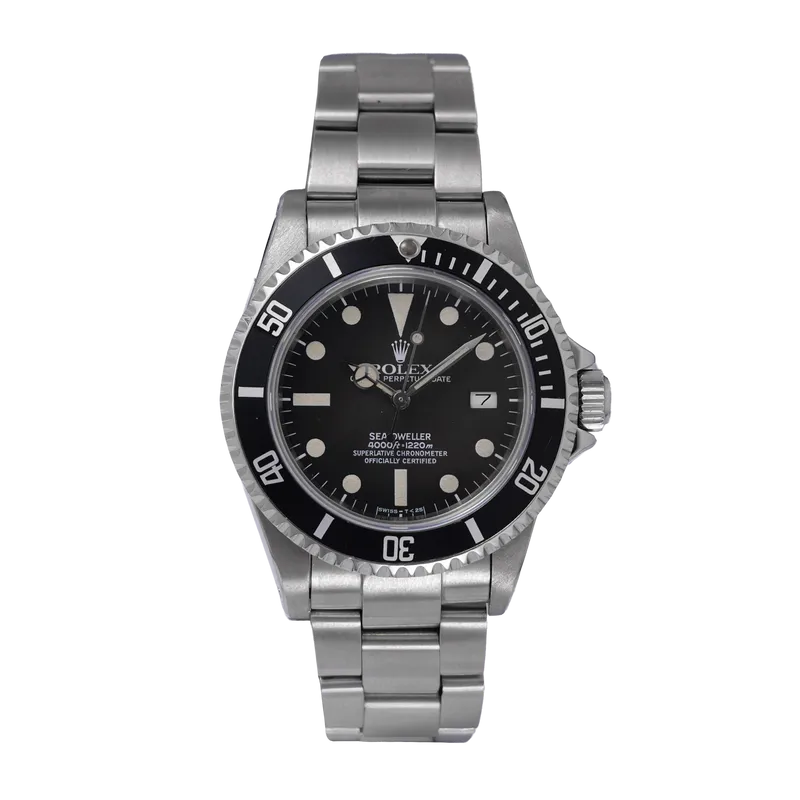 Sea-Dweller 40mm en acier, cadran noir, lunette noir, bracelet oyster acier
