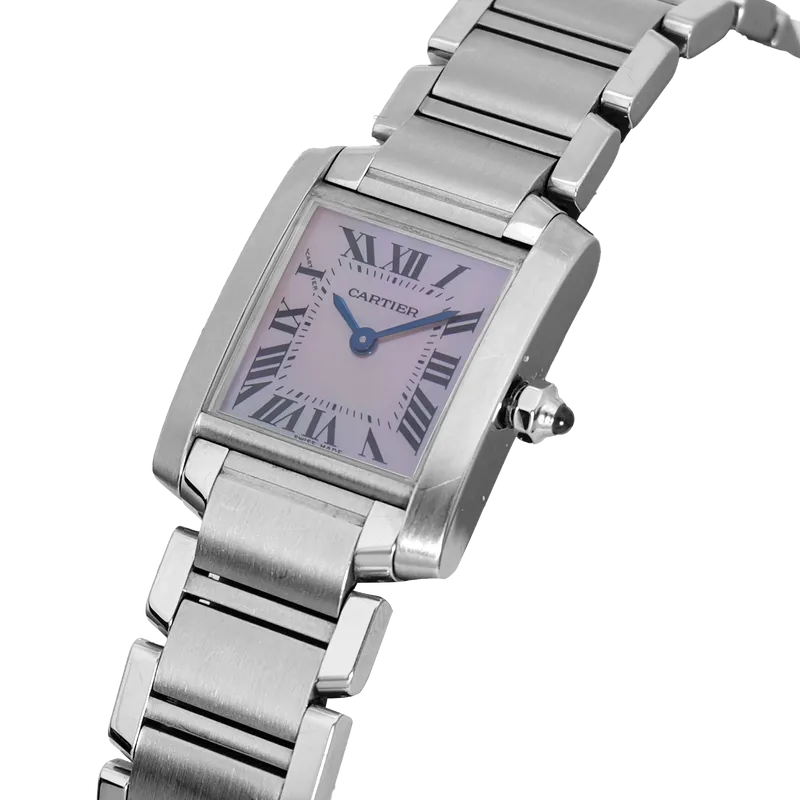 Tank Française petit modele acier, cadran nacre, bracelet acier – vue 2