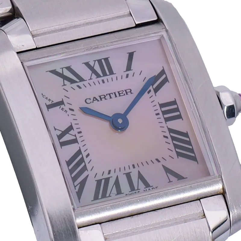 Tank Française petit modele acier, cadran nacre, bracelet acier — W51028Q3 - vue 3