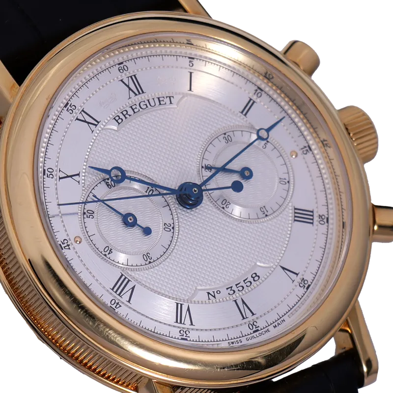 Classique Chronographe 38mm or jaune, bracelet cuir BD or jaune — 5237BA/202/3558 - vue 3