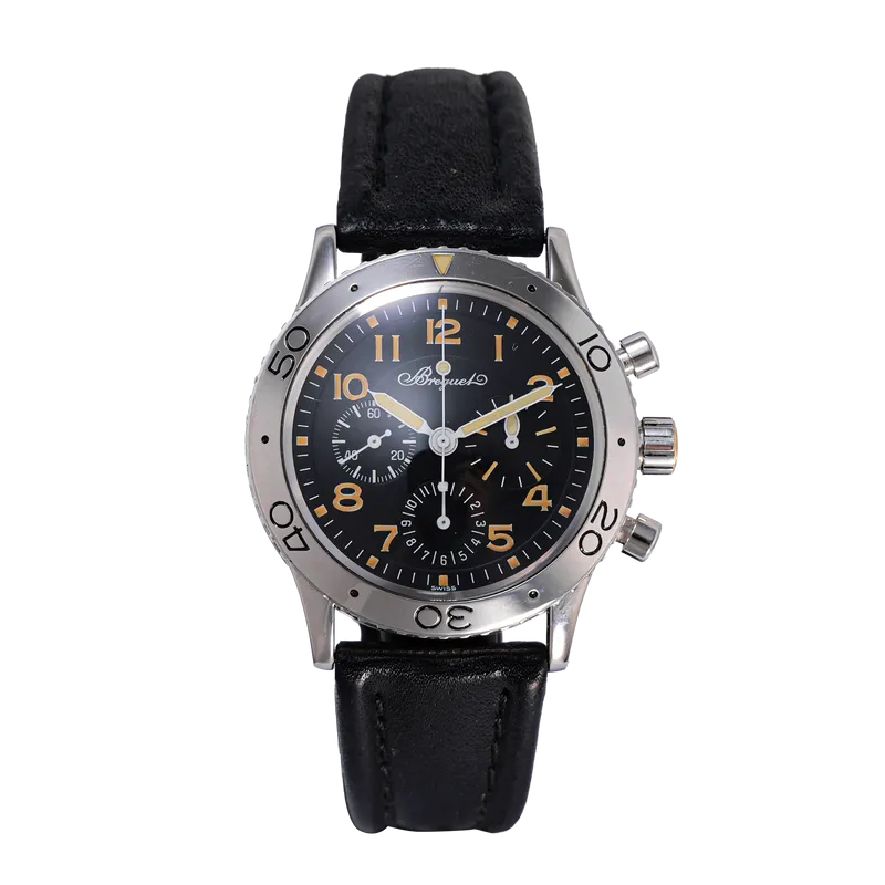 Type XX en acier, bracelet en cuir BA en acier. 