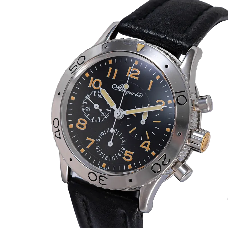 Type XX en acier, bracelet en cuir BA en acier.  – vue 2