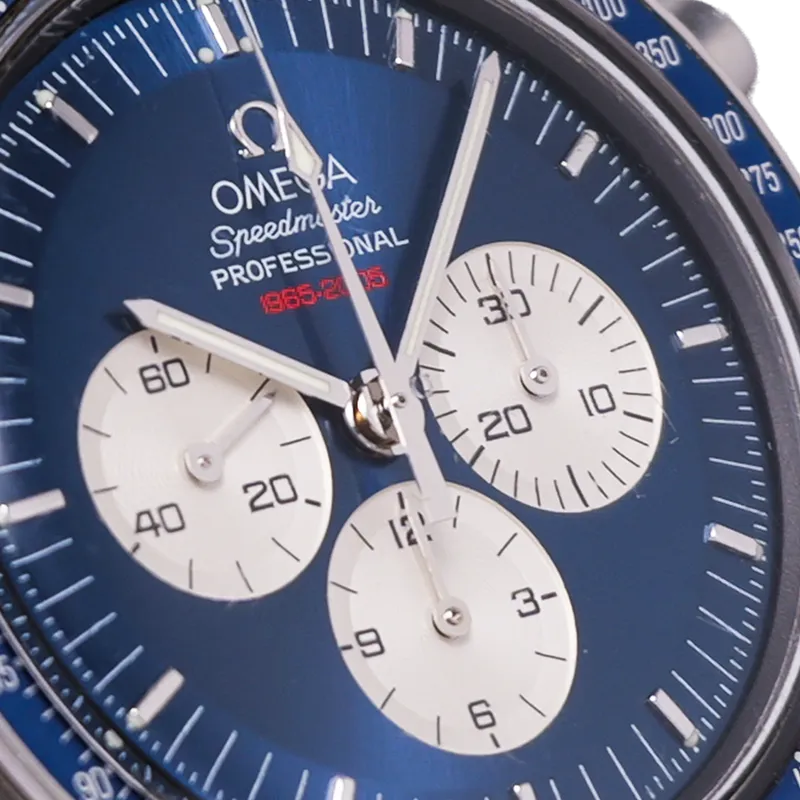 Speedmaster  en acier 42mm, cadran bleu, bracelet en acier.  — 3565-80 - vue 3