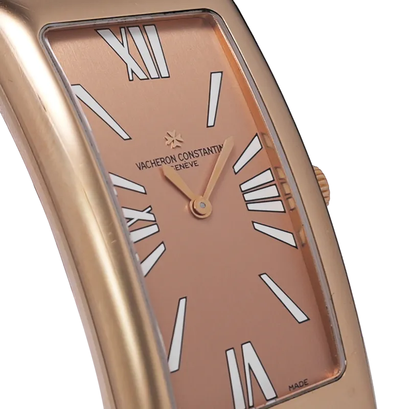 1972 en or rose, cadran rose index Romains, bracelet cur BA or rose — 25010/000R-9122 - vue 3