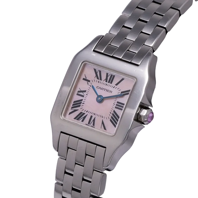 Santos Demoiselle en acier, cadran nacre, bracelet acier.  – vue 2