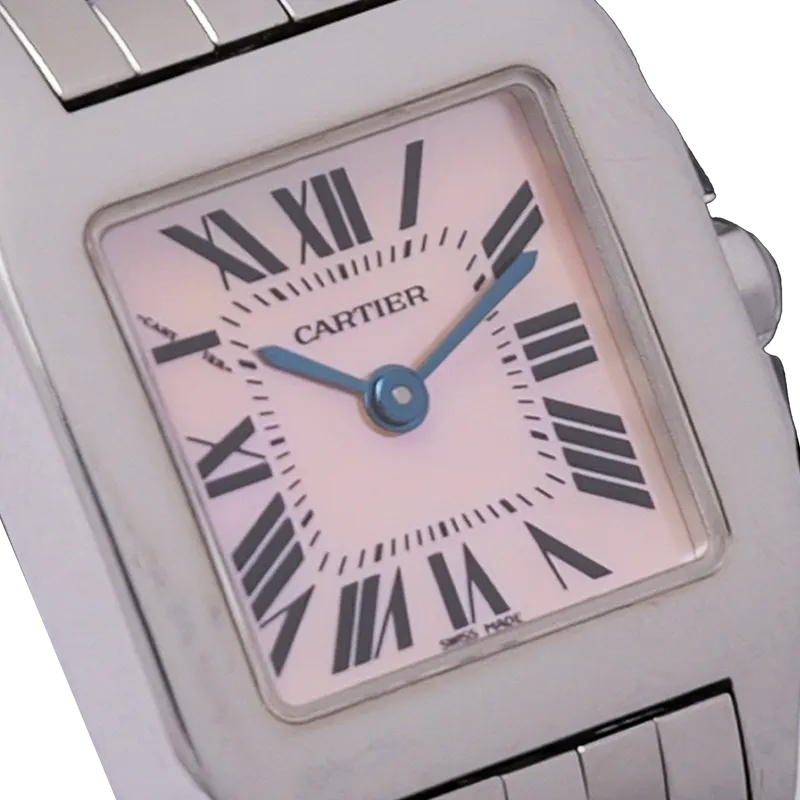 Santos Demoiselle en acier, cadran nacre, bracelet acier.  — 2698 - vue 3