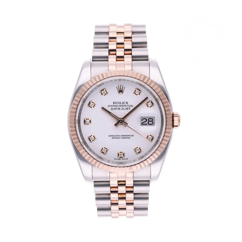 Rolex Certified Pre-Owned, Datejust, 2005, 36 mm, Acier Oystersteel et Or Rose et Rolesor 18 Carat Rouge