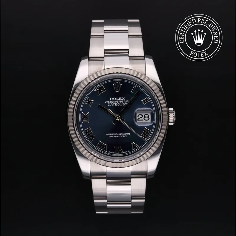 Rolex Certified Pre-Owned, Datejust, 2006, 36 mm, Acier Oystersteel et Or Blanc et Rolesor 18 Carat Gris