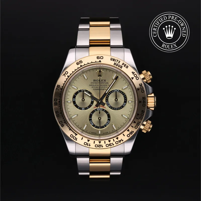Rolex Certified Pre-Owned, Cosmograph Daytona, 2024, 40 mm, Acier Oystersteel et Or Jaune et Rolesor 18 Carat Jaune