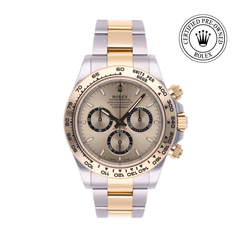 Rolex Certified Pre-Owned, Cosmograph Daytona, 2024, 40 mm, Acier Oystersteel et Or Jaune et Rolesor 18 Carat Jaune