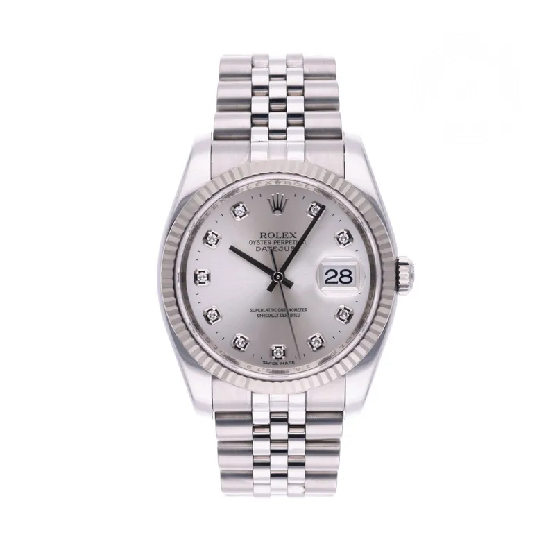 Rolex Certified Pre-Owned, Datejust, 2007, 36 mm, Oystersteel and White Gold and 18 Carat Gray Rolesor