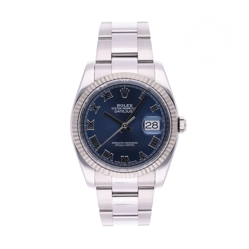 Rolex Certified Pre-Owned, Datejust, 2016, 36 mm, Oystersteel and White Gold and 18 Carat Gray Rolesor