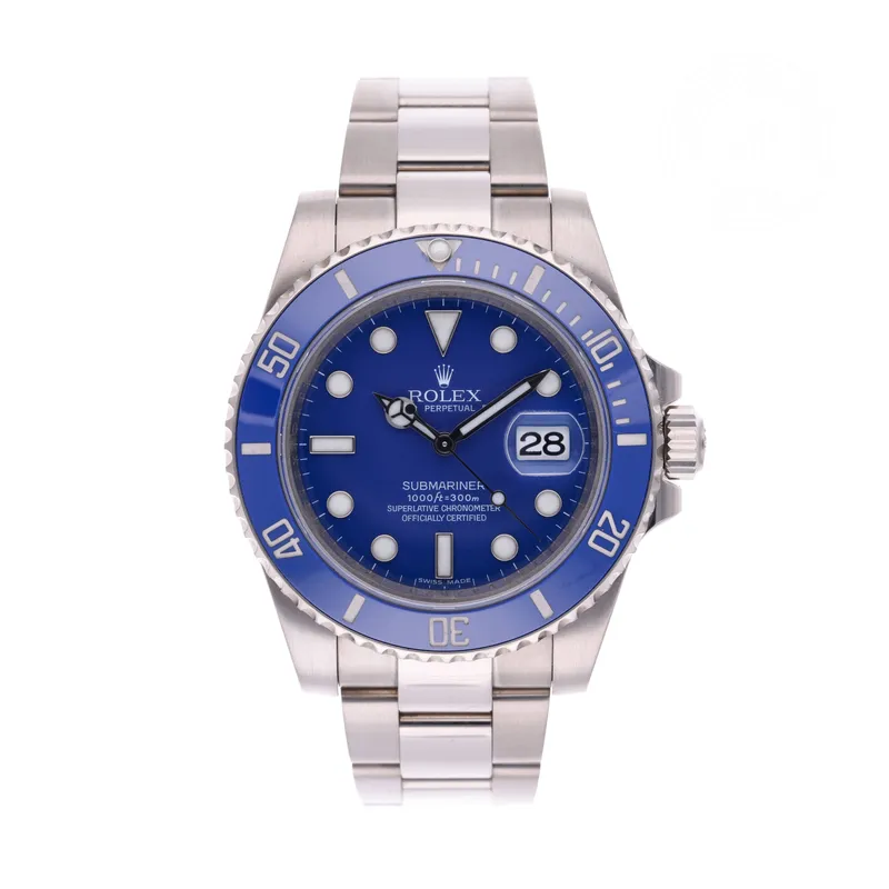 Rolex Certified Pre-Owned, Submariner, 2009, 40 mm, Or Blanc et Or 18 Carat Gris